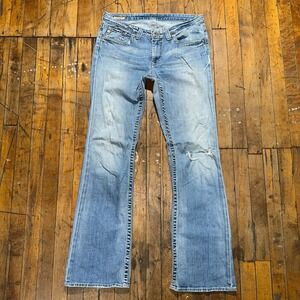 BIG STAR Jeans Women's 29 Blue Denim Maddie 19 Comfort Flat Front Bootcut Leg